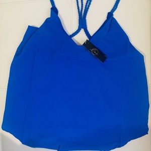 Royal blue rope tank top